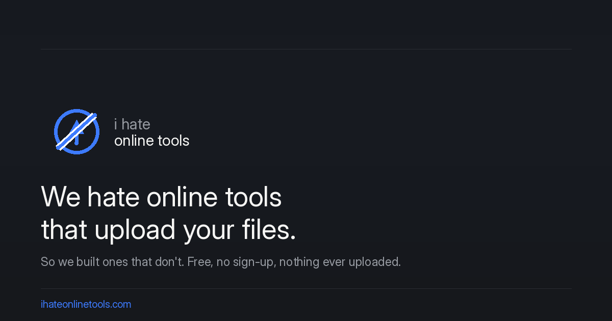 I Hate Online Tools preview